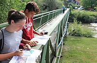 Postavitev oznake visoke vode na reki Kamniški Bistrici v Domžalah 6